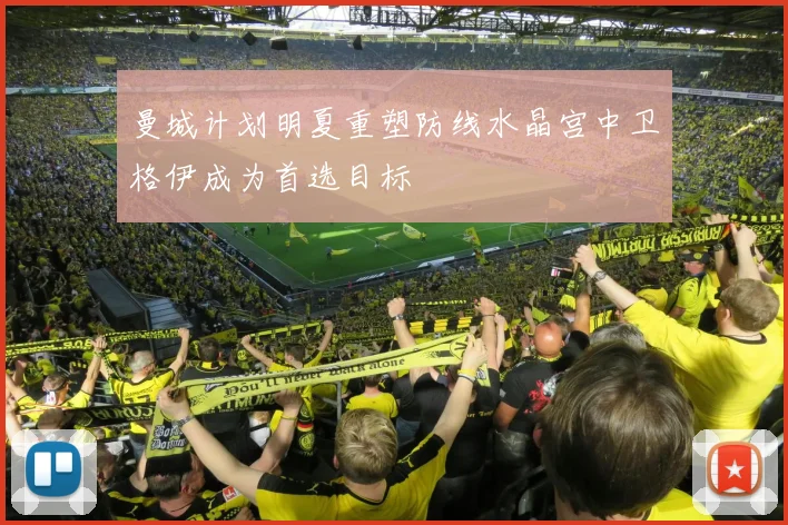 曼城计划明夏重塑防线水晶宫中卫格伊成为首选目标